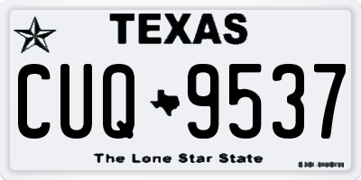 TX license plate CUQ9537
