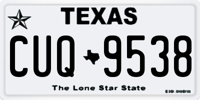 TX license plate CUQ9538