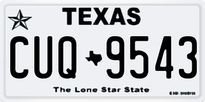 TX license plate CUQ9543