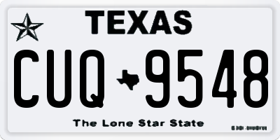 TX license plate CUQ9548
