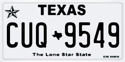 TX license plate CUQ9549