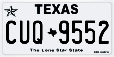 TX license plate CUQ9552
