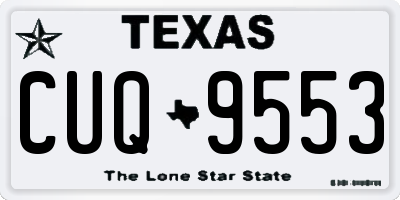 TX license plate CUQ9553