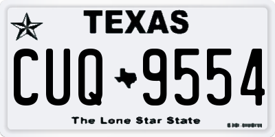 TX license plate CUQ9554