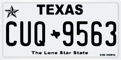 TX license plate CUQ9563