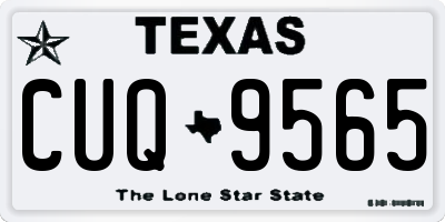 TX license plate CUQ9565
