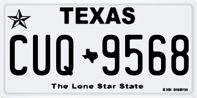 TX license plate CUQ9568