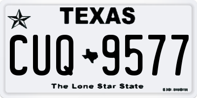TX license plate CUQ9577