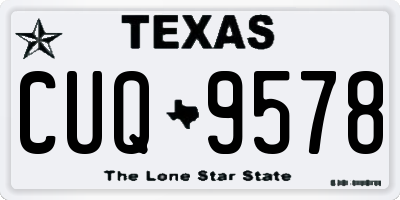 TX license plate CUQ9578
