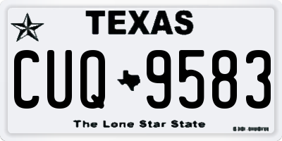 TX license plate CUQ9583