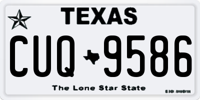 TX license plate CUQ9586