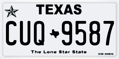 TX license plate CUQ9587