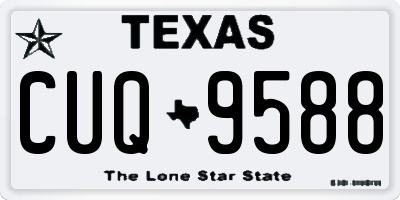 TX license plate CUQ9588