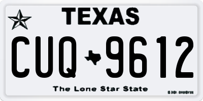 TX license plate CUQ9612