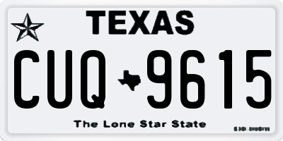 TX license plate CUQ9615