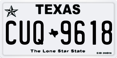 TX license plate CUQ9618