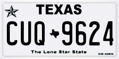 TX license plate CUQ9624