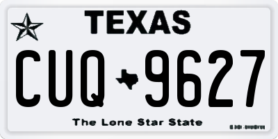 TX license plate CUQ9627