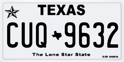 TX license plate CUQ9632