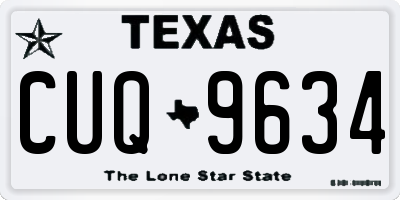 TX license plate CUQ9634
