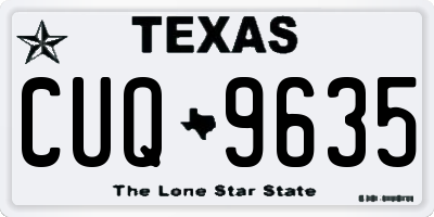 TX license plate CUQ9635