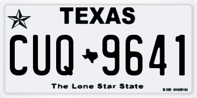 TX license plate CUQ9641