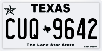 TX license plate CUQ9642