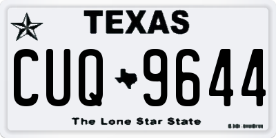 TX license plate CUQ9644