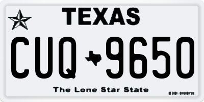 TX license plate CUQ9650