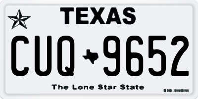 TX license plate CUQ9652