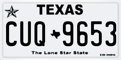 TX license plate CUQ9653