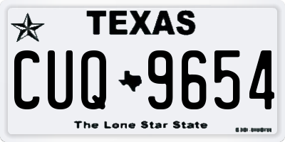 TX license plate CUQ9654