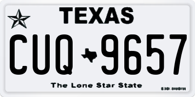 TX license plate CUQ9657