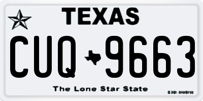 TX license plate CUQ9663