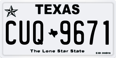TX license plate CUQ9671