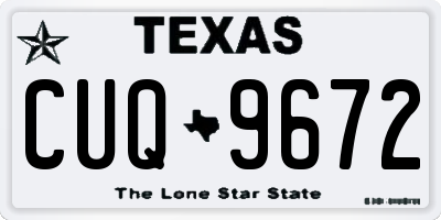 TX license plate CUQ9672