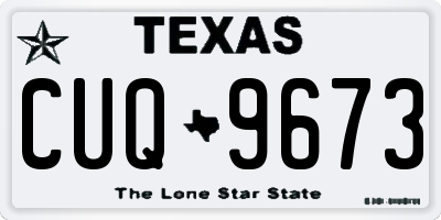 TX license plate CUQ9673