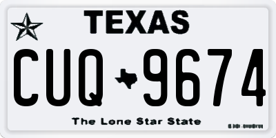 TX license plate CUQ9674