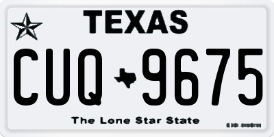 TX license plate CUQ9675