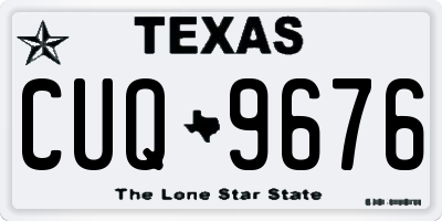 TX license plate CUQ9676
