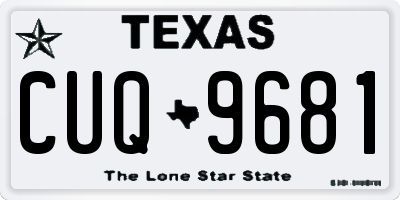 TX license plate CUQ9681