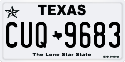 TX license plate CUQ9683