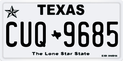 TX license plate CUQ9685
