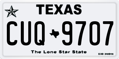 TX license plate CUQ9707