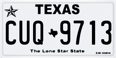 TX license plate CUQ9713