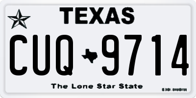 TX license plate CUQ9714