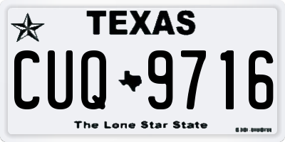 TX license plate CUQ9716