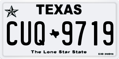TX license plate CUQ9719