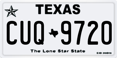 TX license plate CUQ9720