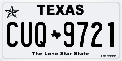 TX license plate CUQ9721